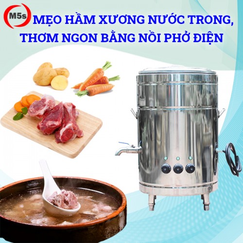 Mẹo hầm xương nước trong bằng nồi phở