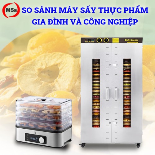 So sánh máy sấy thực phẩm gia đình và công nghiệp. Nên sử dụng loại nào?
