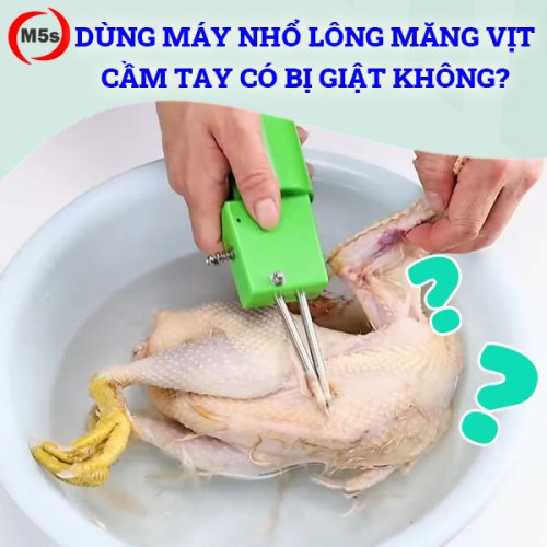 Sử dụng máy nhổ lông măng vịt cầm tay có bị giật điện không?