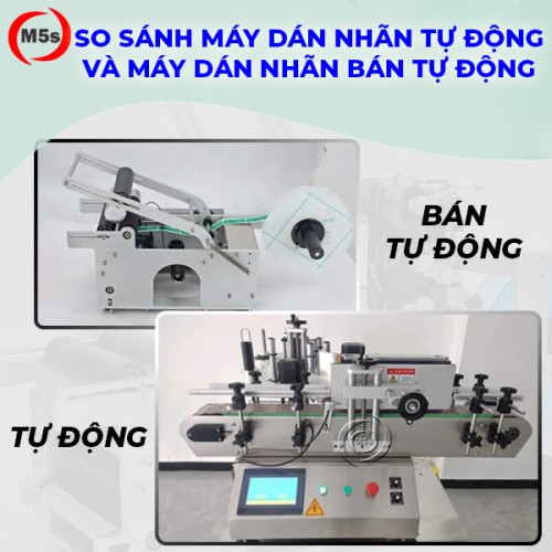 So sánh máy dán nhãn tự động và tự động