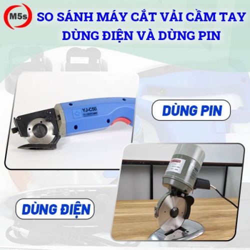 So sánh máy cắt vải cầm tay dùng điện và dùng pin
