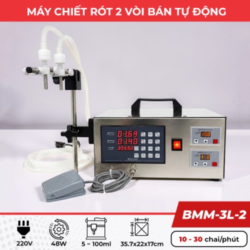 Máy chiết rót bán tự động BMM-3L-2