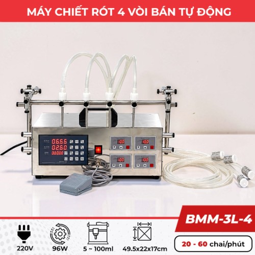 Máy chiết rót bán tự động BMM-3L-4