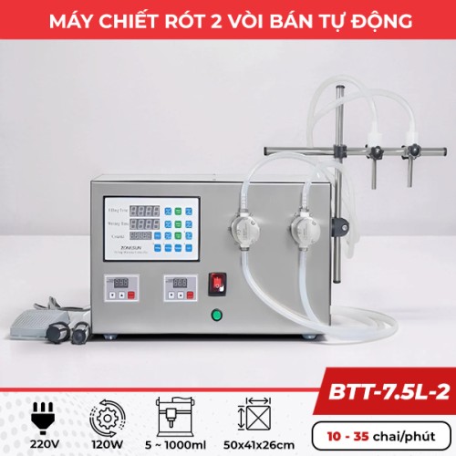 Máy chiết rót bán tự động BTT-7.5L-2