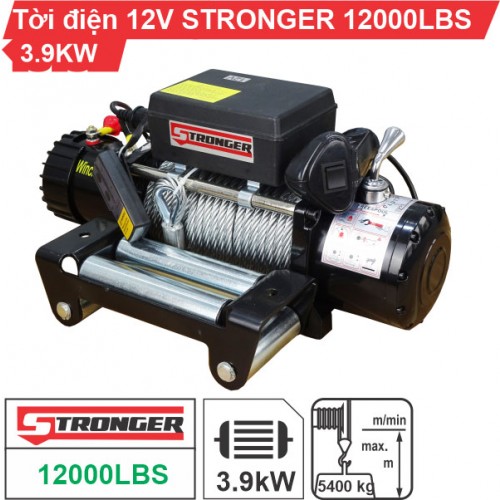 Tời điện 12V 12000Lbs Stronger
