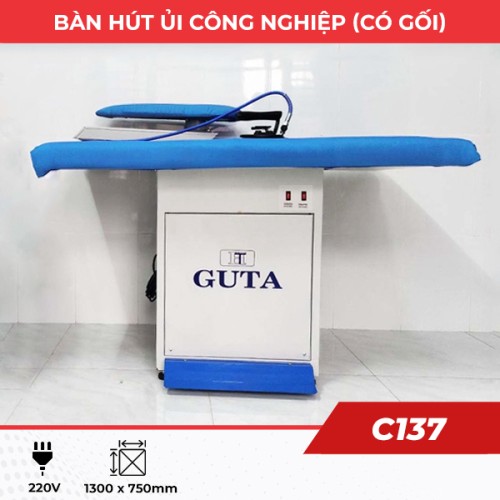 Bàn hút ủi công nghiệp 1,3m C137 (có gối)