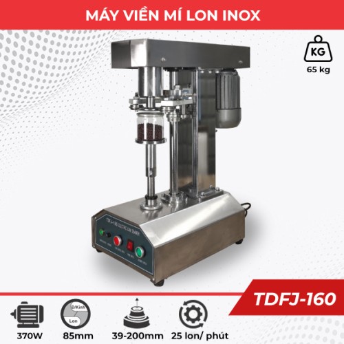 máy viền mí lon bán tự động TDFJ -160 Inox