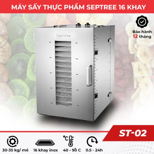 Máy sấy thực phẩm đa năng Septree 16 khay
