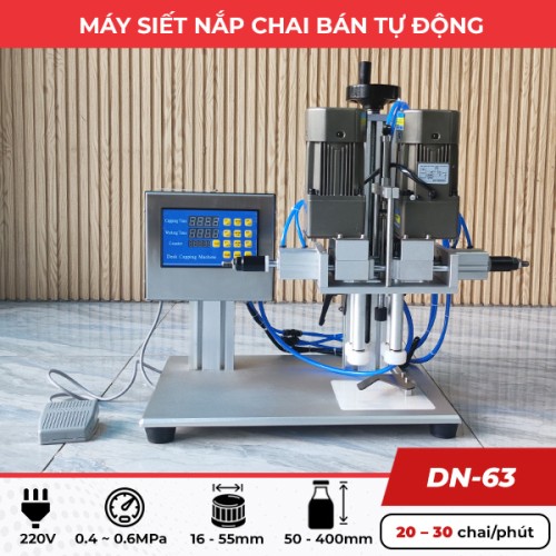 Máy đóng nắp chai nhựa bán tự động DN-63