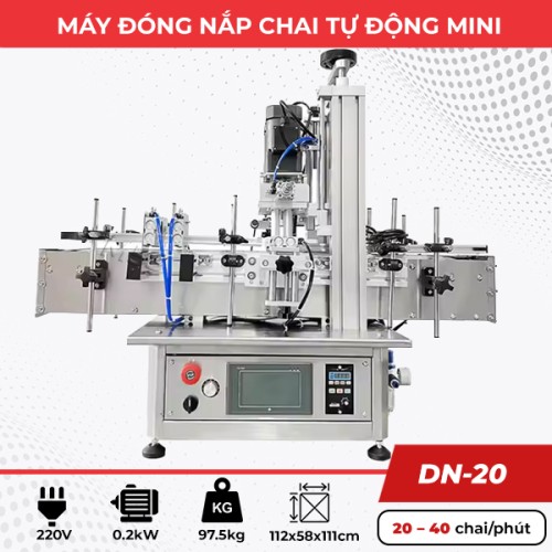 Máy siết nắp chai nhựa tự động mini DN-20