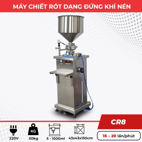 Máy chiết rót bán tự động dạng đứng CR8