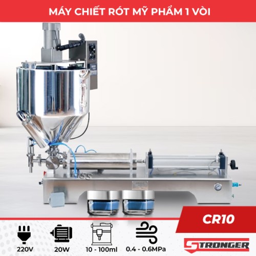 Máy chiết rót khí nén CR10 (bồn gia nhiệt, cánh khuấy)
