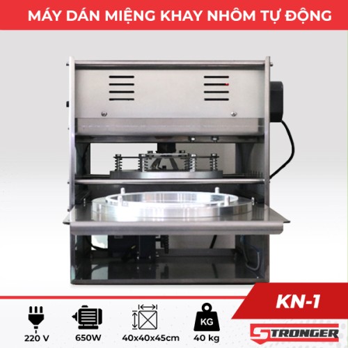 Máy dán miệng khay nhôm tự động KN-1
