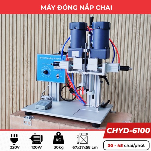 Máy siết nắp chai bán tự động CHYD-6100 2 motor
