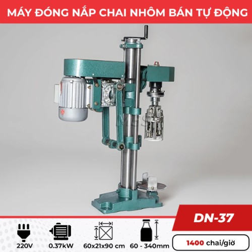 Máy đóng nắp chai nhôm bán tự động DN-37