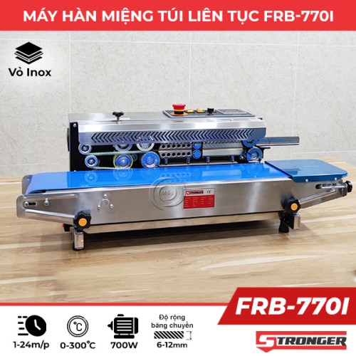 Máy hàn miệng túi liên tục FRB-770I vỏ inox