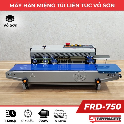 Máy hàn miệng túi liên tục FRD-750 vỏ sơn 