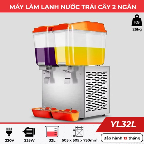 Máy làm lạnh nước trái cây 2 ngăn YL32L