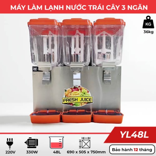 Máy làm lạnh nước trái cây 3 ngăn YL48L