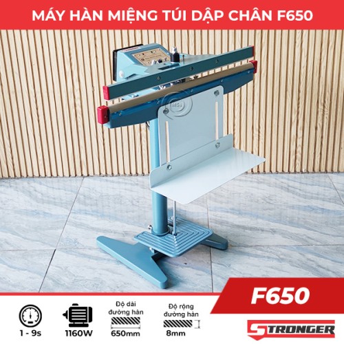 Máy hàn miệng túi dập chân Stronger F-650
