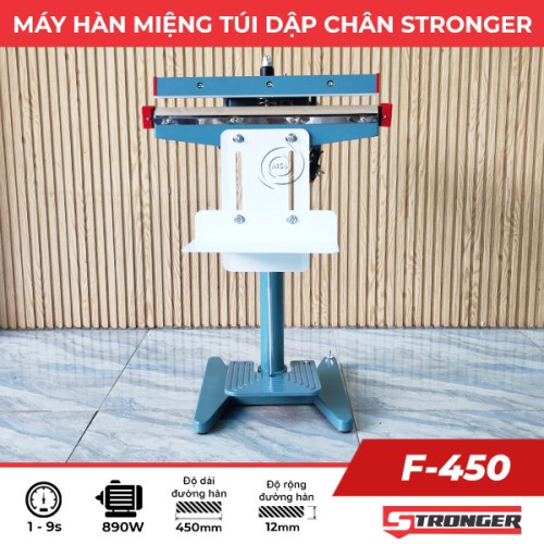 Máy hàn miệng túi dập chân Stronger F-450