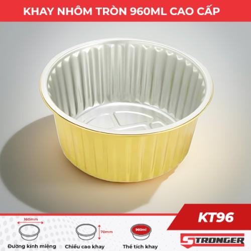 Khay nhôm tròn 960ml cao cấp