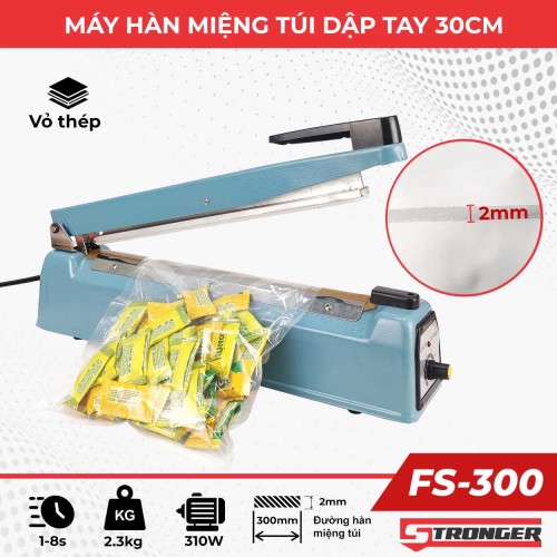 Máy hàn miệng túi dập tay mini FS-300 Stronger [Vỏ thép]