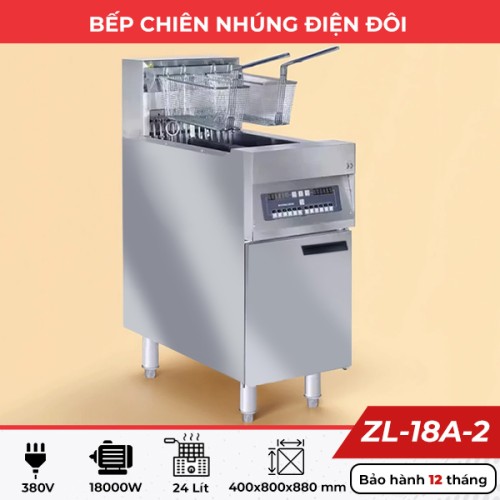 Bếp chiên nhúng đôi dùng điện ZL-18A-2