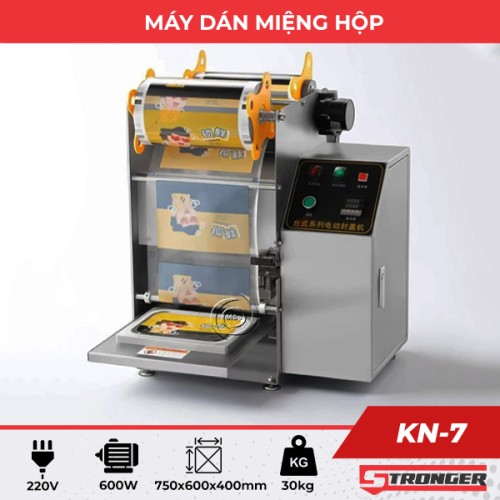 Máy dán miệng hộp nhựa kn-7
