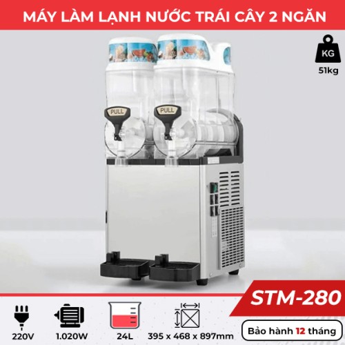 Máy làm lạnh nước trái cây 2 ngăn STM-280