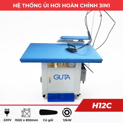 Hệ thống ủi hơi hoàn chỉnh 3in1 12kW (có gối)