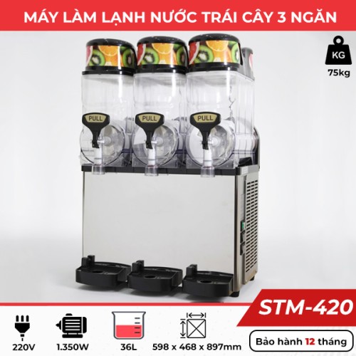 Máy làm lạnh nước trái cây 3 ngăn STM-420
