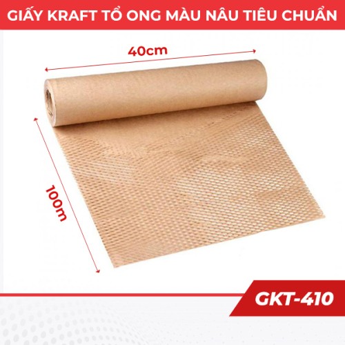 Giấy kraft tổ ong gói hàng màu nâu GKT-410 (40cm x 100m)