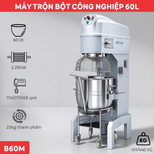 Máy trộn bột công nghiệp 60L B60M