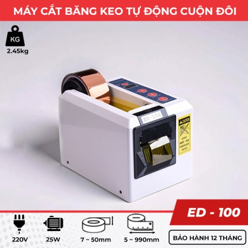 Máy cắt băng keo tự động cuộn đôi ED-100