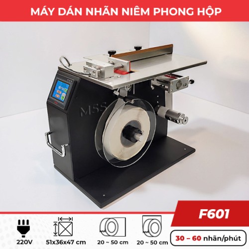 Máy dán nhãn niêm phong hộp F601