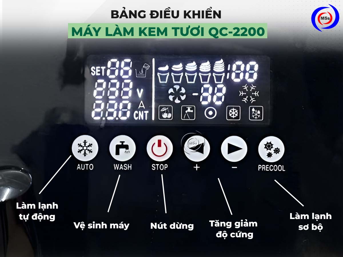 bảng điều khiển máy làm kem tươi QC-2200 bảng điều khiển máy làm kem tươi QC-2200