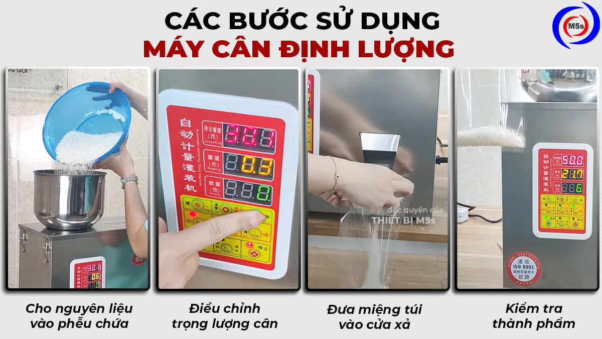 các bước sử dụng cân định lượng