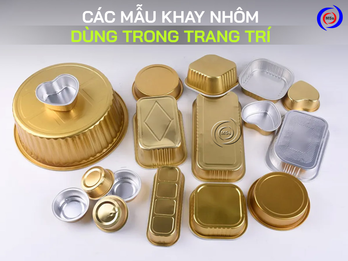 các mẫu khay nhôm dùng trong trang trí