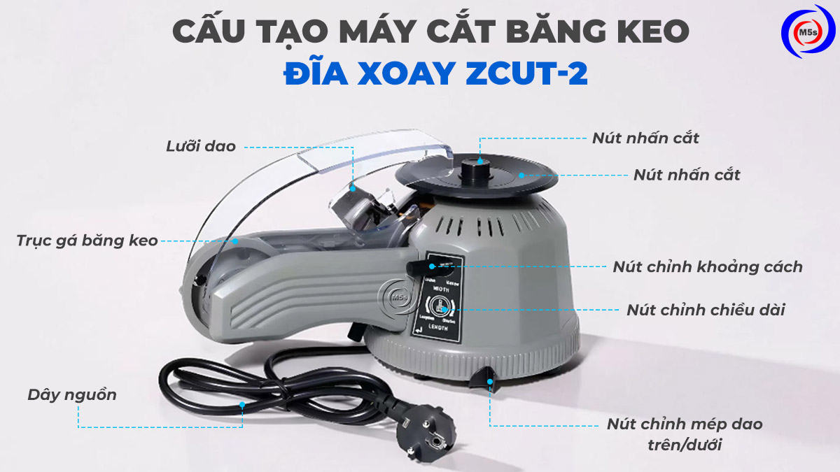 cấu tạo máy cắt băng keo đĩa xoay ZCUT-2
