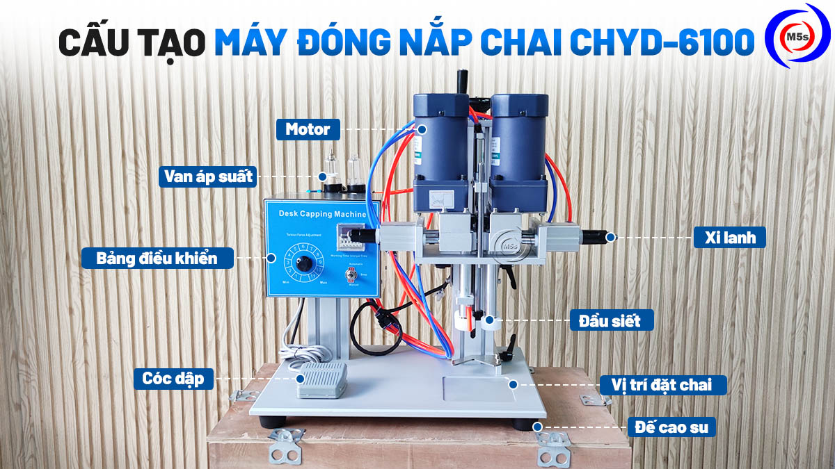cấu tạo máy đóng nắp chai CHYD-6100