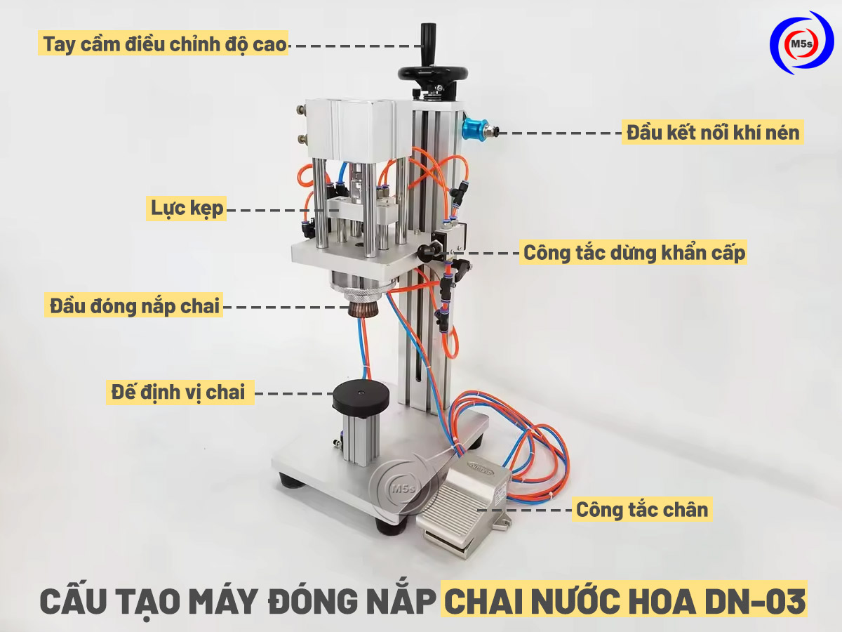 cấu tạo máy đóng nắp chai DN-03