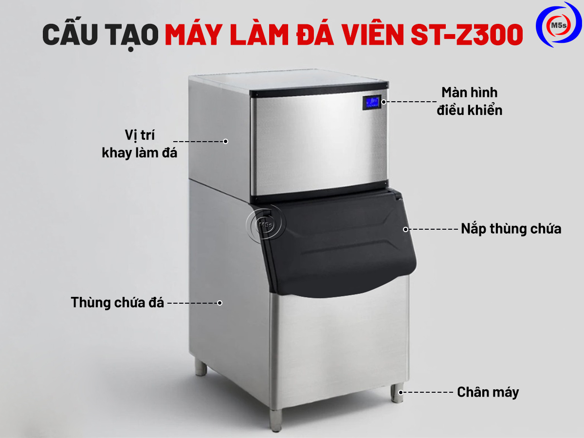 Cấu tạo máy làm đá viên ST-Z300 Cấu tạo máy làm đá viên ST-Z300