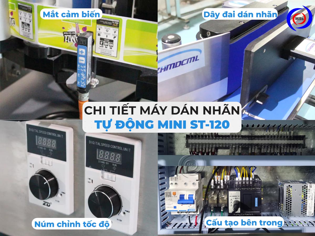 Chi tiết các bộ phận của máy dán nhãn tự động ST-120