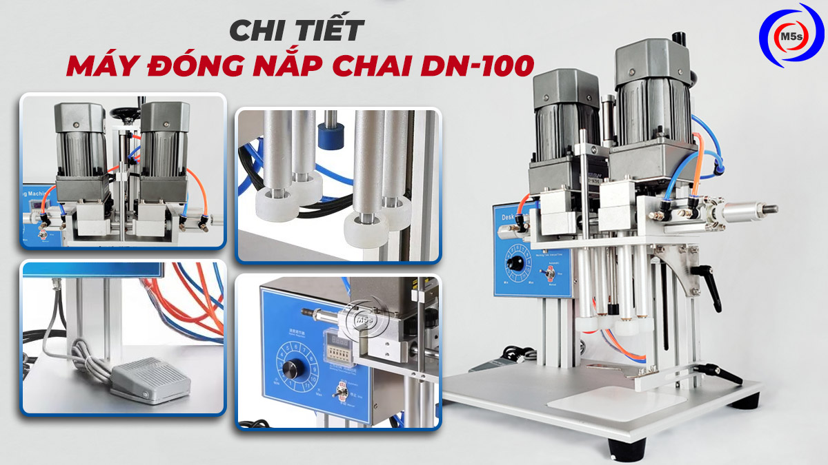 chi tiết máy đóng nắp chai nhựa DN-100