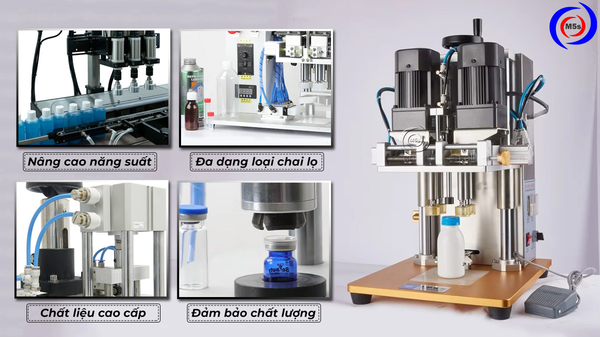 đặc điểm nổi bật máy đóng nắp chai