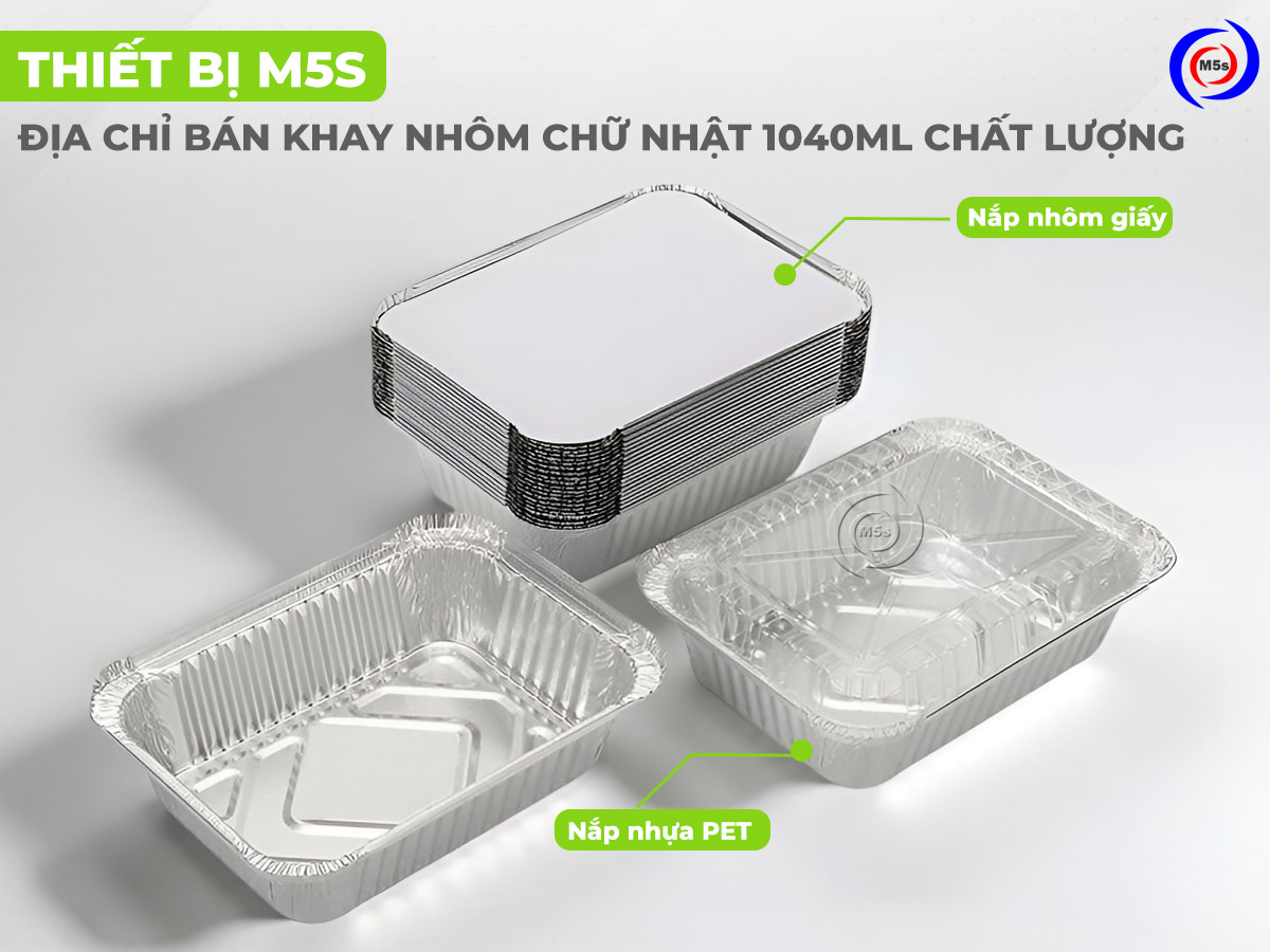 địa chỉ bán khay nhôm chữ nhật 1040ml chất lượng