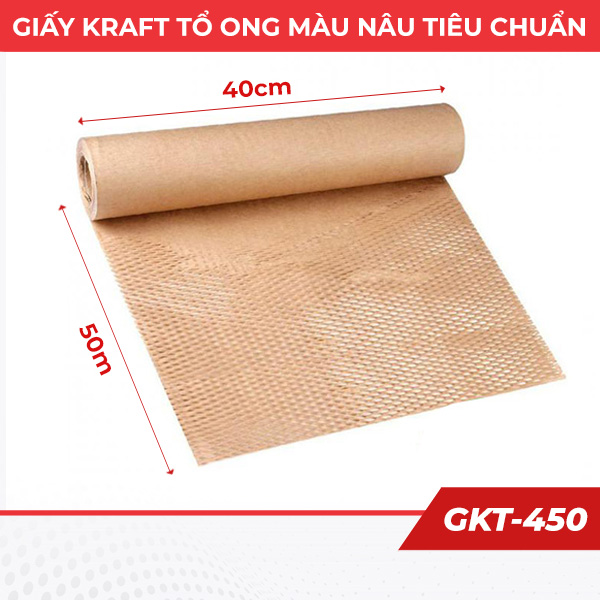 Giấy kraft tổ ong gói hàng màu nâu tiêu chuaant GKT-450 Giấy kraft tổ ong gói hàng màu nâu tiêu chuaant GKT-450