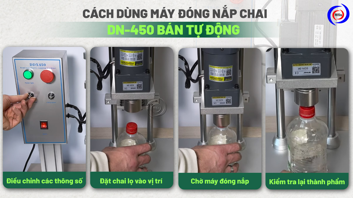 hướng dẫn sử dụng máy đóng nắp chai DN-450