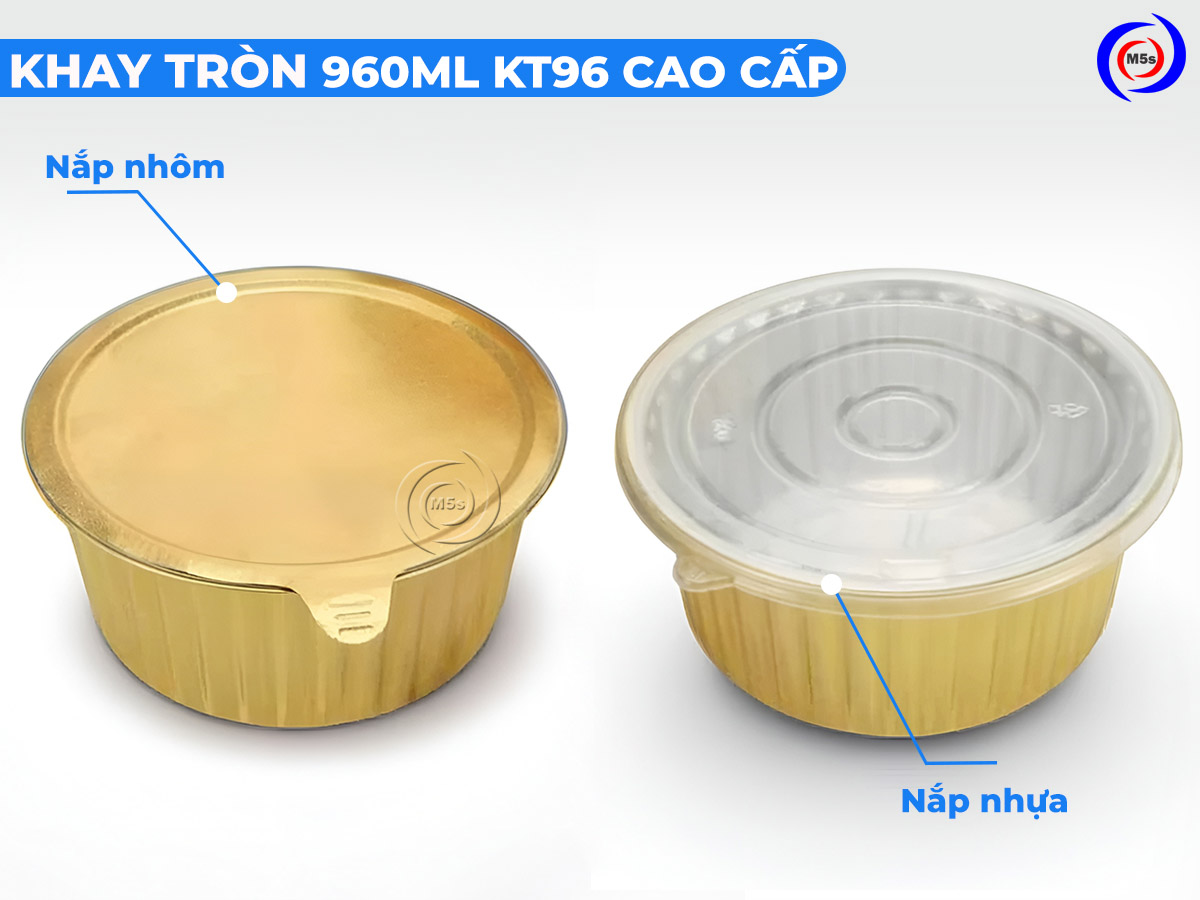 khay nhôm tròn cao cấp 960ml